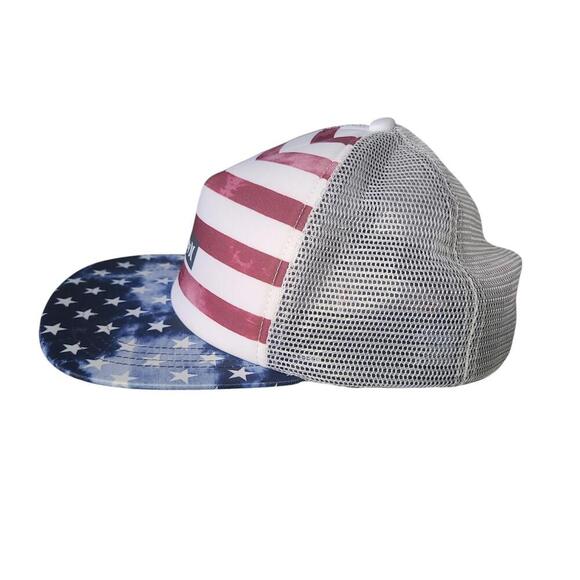 Hurley Men's Stars & Stripes Trucker Snapback Hat - Used - Picture 3 of 8